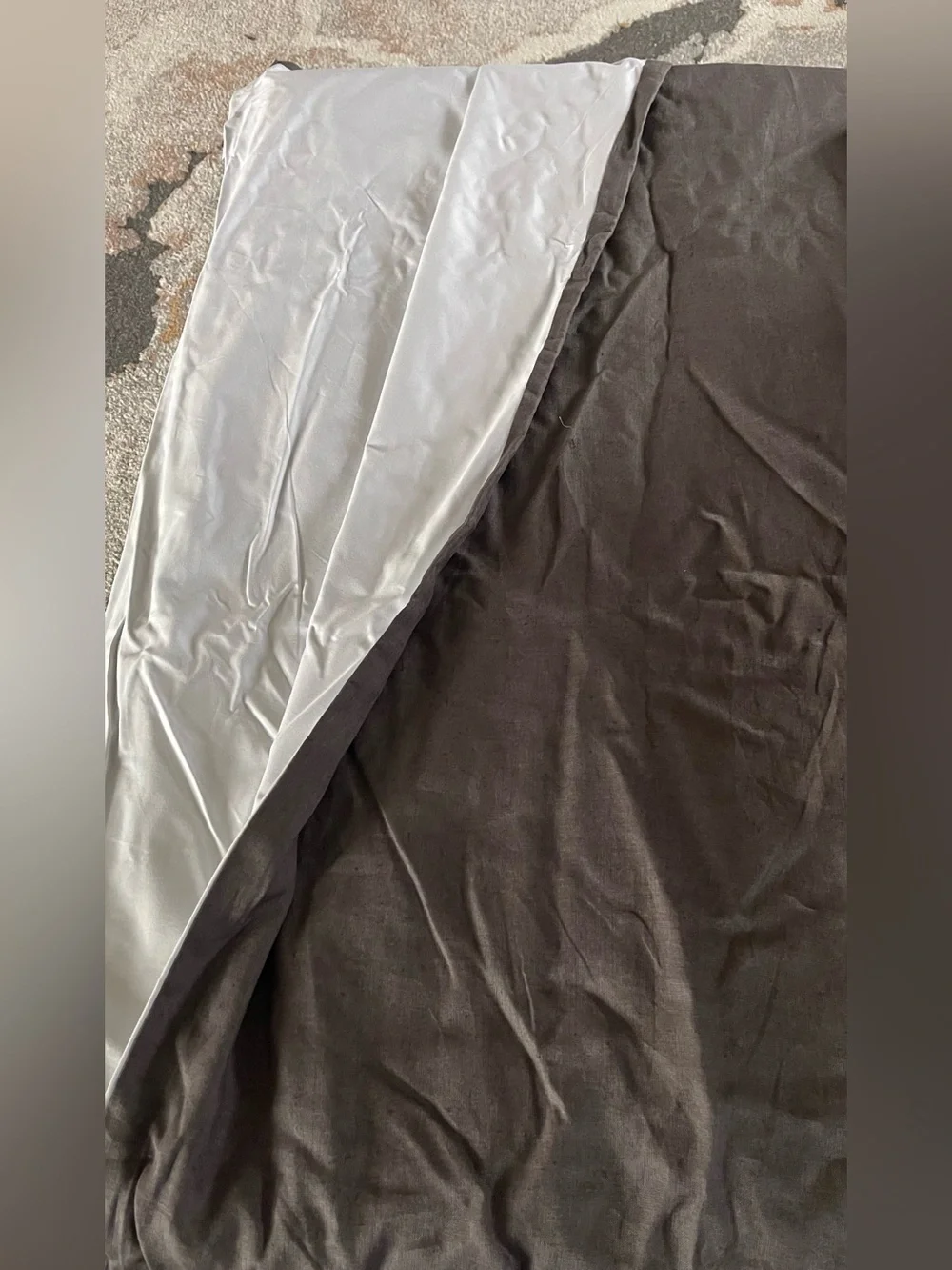 NWOT Quince European Linen True Blackout Curtain - Single Panel, 48 X 108- Storm